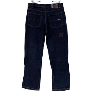 Vtg Def Jam University Men Streetwear Baggy Y2K Hip Hop Grunge Denim Jeans 36/34